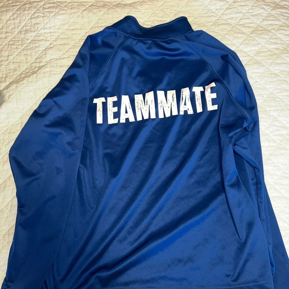 Blue Super Bowl (Tampa) LV Quarter-Zip Pullover size: XL